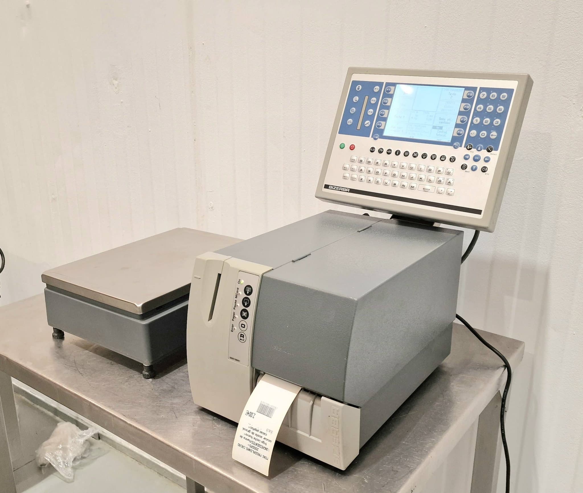 ETIQUETADORA MANUAL BIZERBA GLP W BASCULA INOX miniatura 3