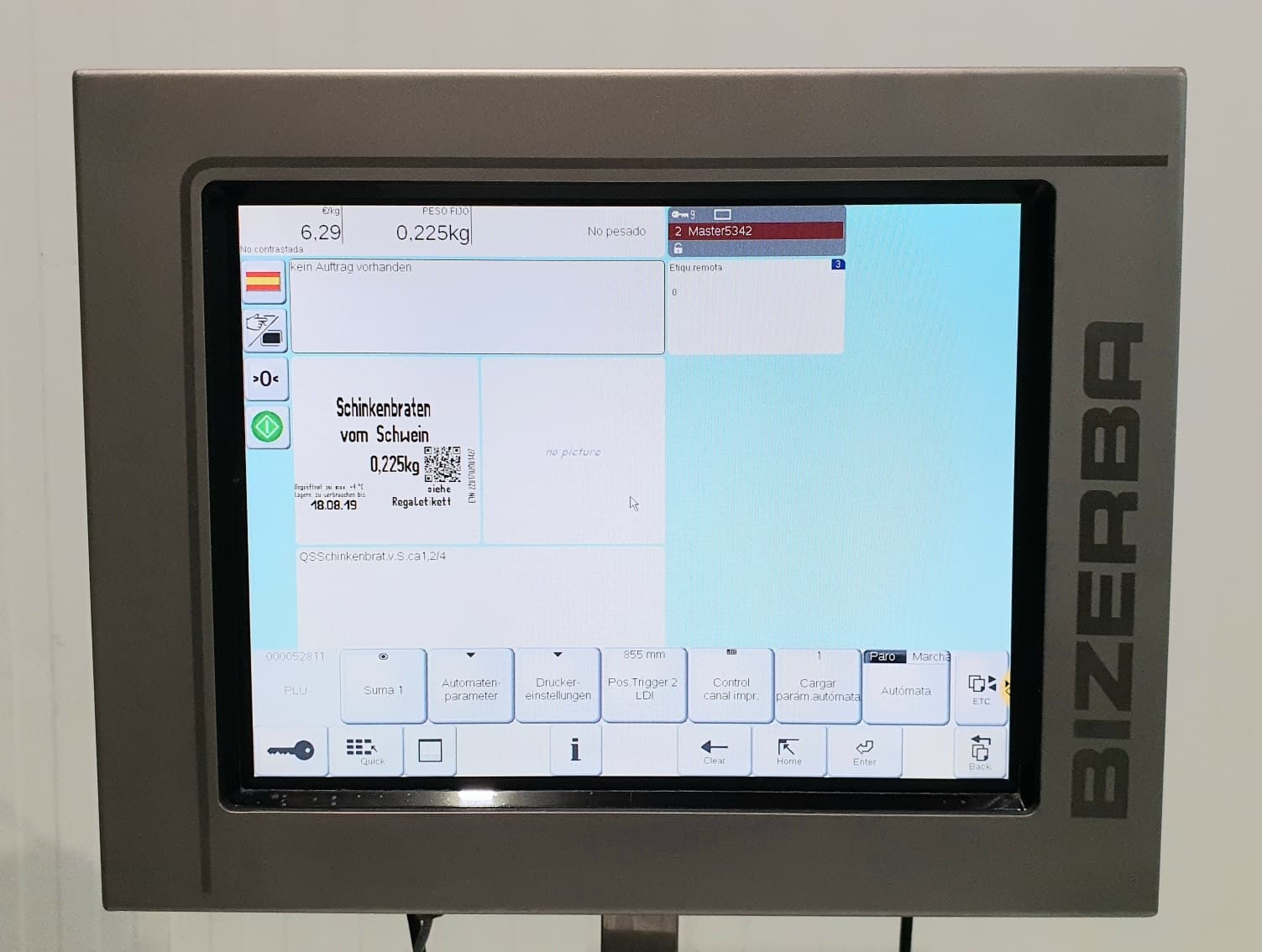ETIQUETADORA PESADORA AUTOMÁTICA BIZERBA GLMI 2 CABEZAL miniatura 14