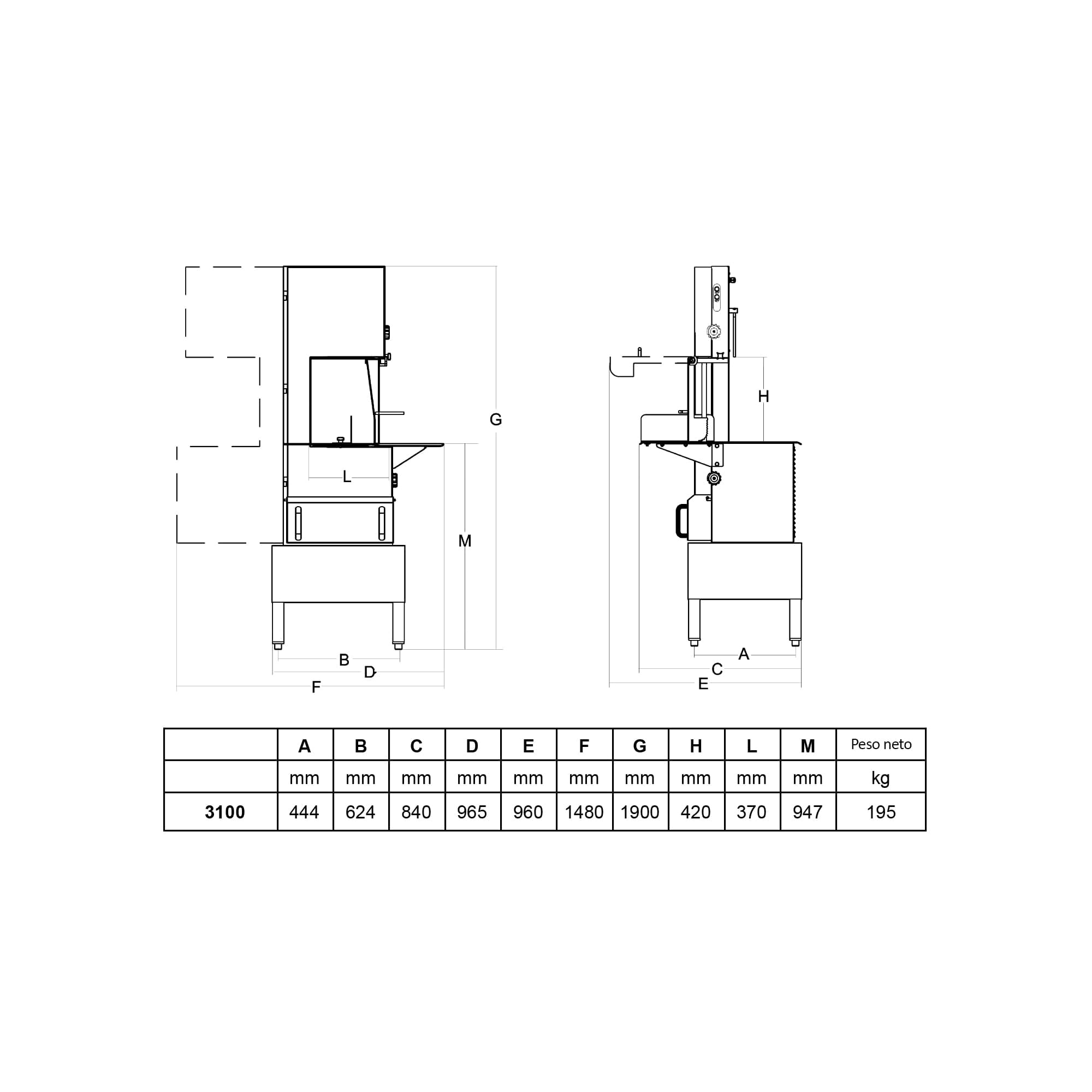 Sierra de hueso Pro 3100 inox miniatura 10
